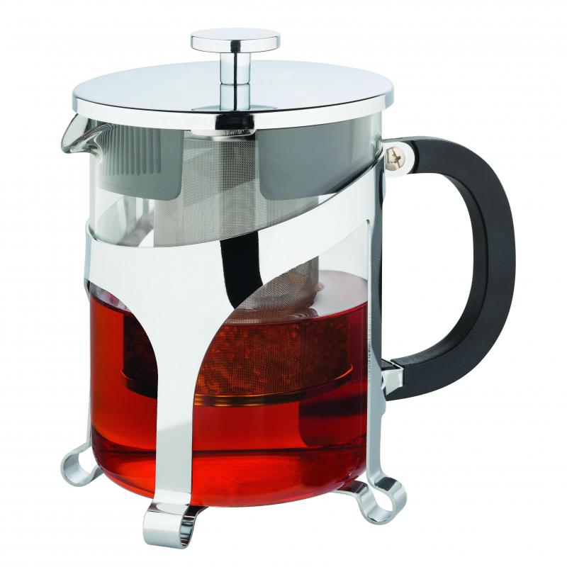 Avanti Contempo Tea Press 4 Cups 600ml Tea Pot Glass Chrome