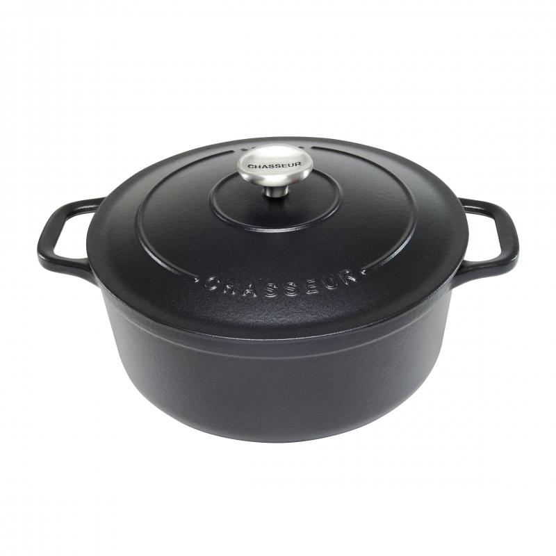 Chasseur Round French Oven 26cm/5 Litre | Matte Black
