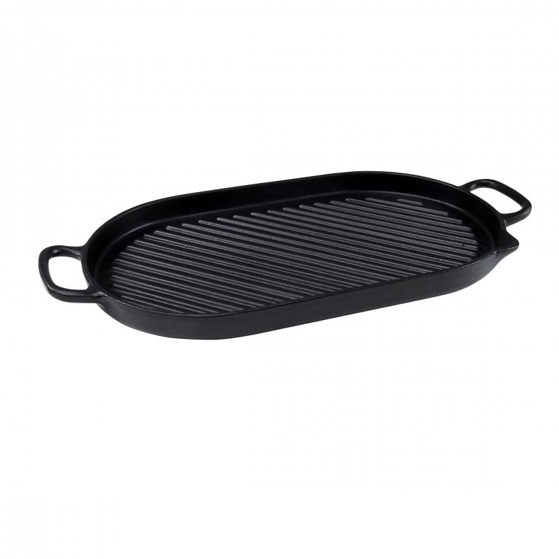 Chasseur Oval Stove Top Grill Pan 42x20cm | Black Onyx