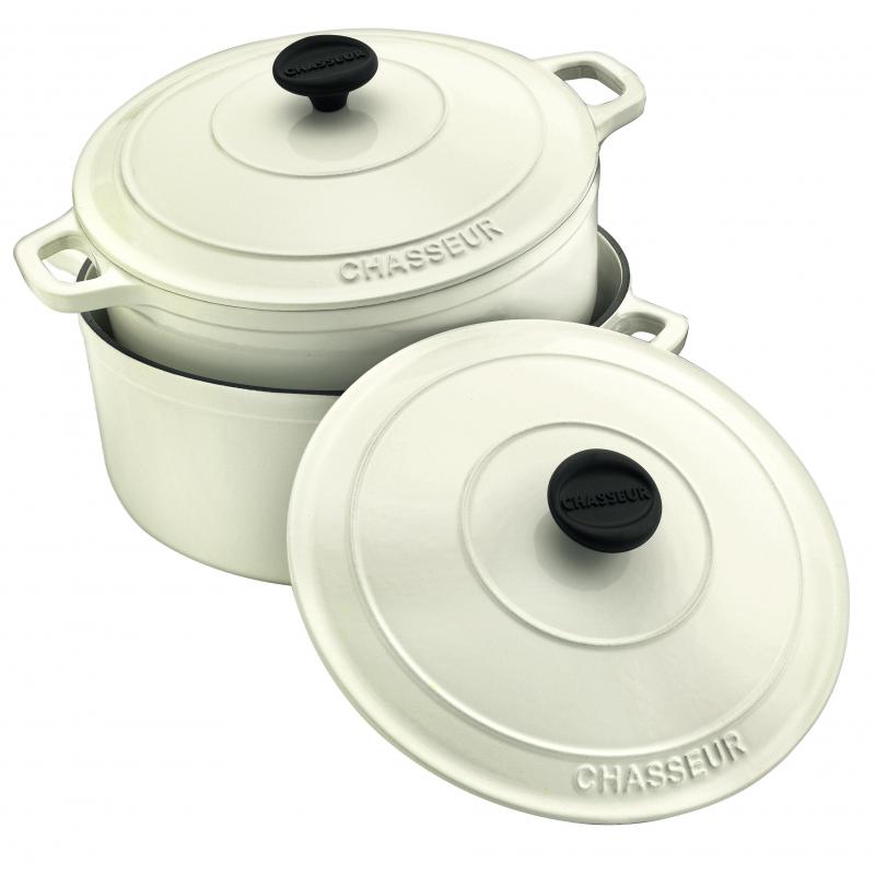 CHASSEUR Round French Oven 24cm | Brilliant White