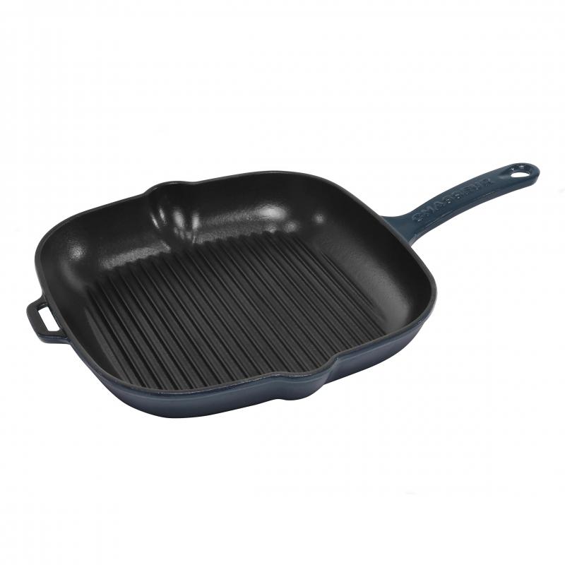 Chasseur Square Grill Pan 25cm Liquorice Blue