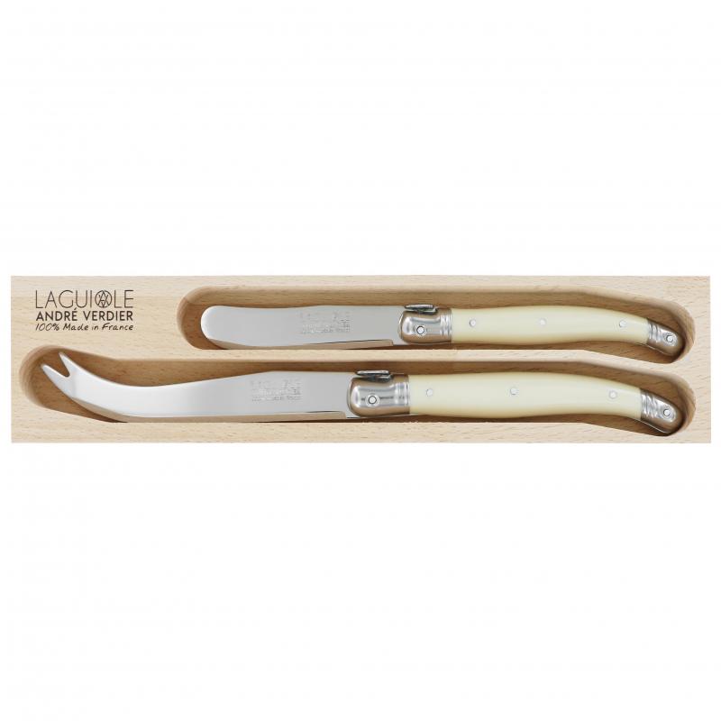 André Verdier Laguiole Debutant Ivory Cheese Set | 2 Piece
