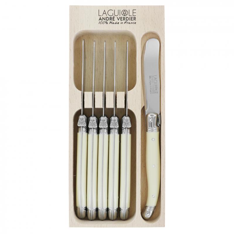 André Verdier Laguiole Debutant Ivory Butter Spreader | 6 Piece
