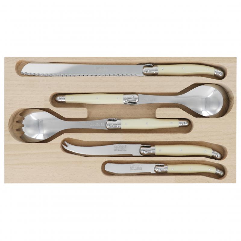 André Verdier Laguiole Debutant Ivory Host Set | 5 Piece