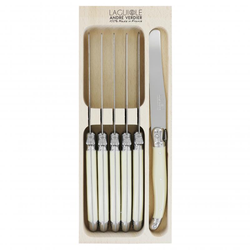 André Verdier Laguiole Debutant Ivory Dinner Knife | 6 Piece
