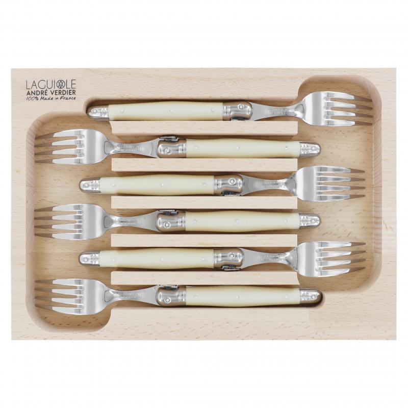 André Verdier Laguiole Debutant Ivory Dinner Fork | 6 Piece