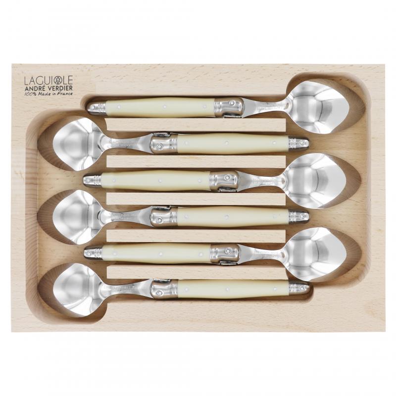 André Verdier Laguiole Debutant Ivory Dinner Spoon | 6 Piece