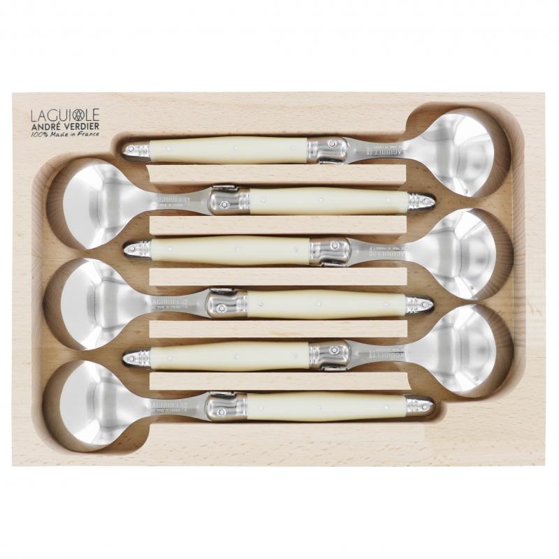André Verdier Laguiole Debutant Ivory Soup Spoon | 6 Piece