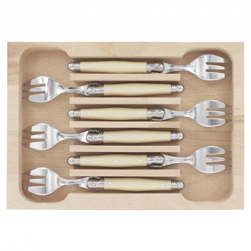 André Verdier Laguiole Debutant Ivory Cake Fork | 6 Piece