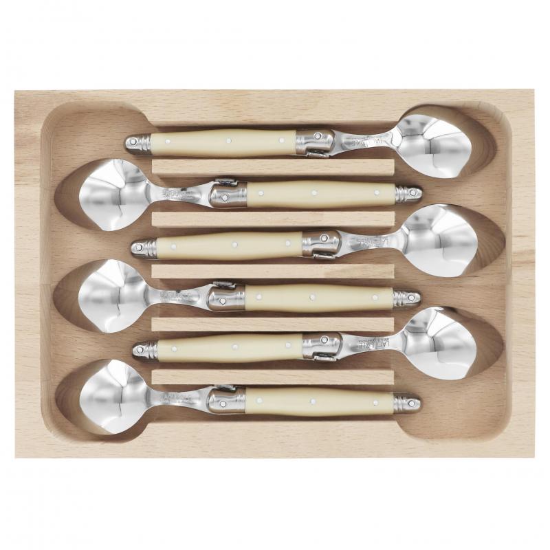 André Verdier Laguiole Debutant Ivory Coffee Spoon | 6 Piece