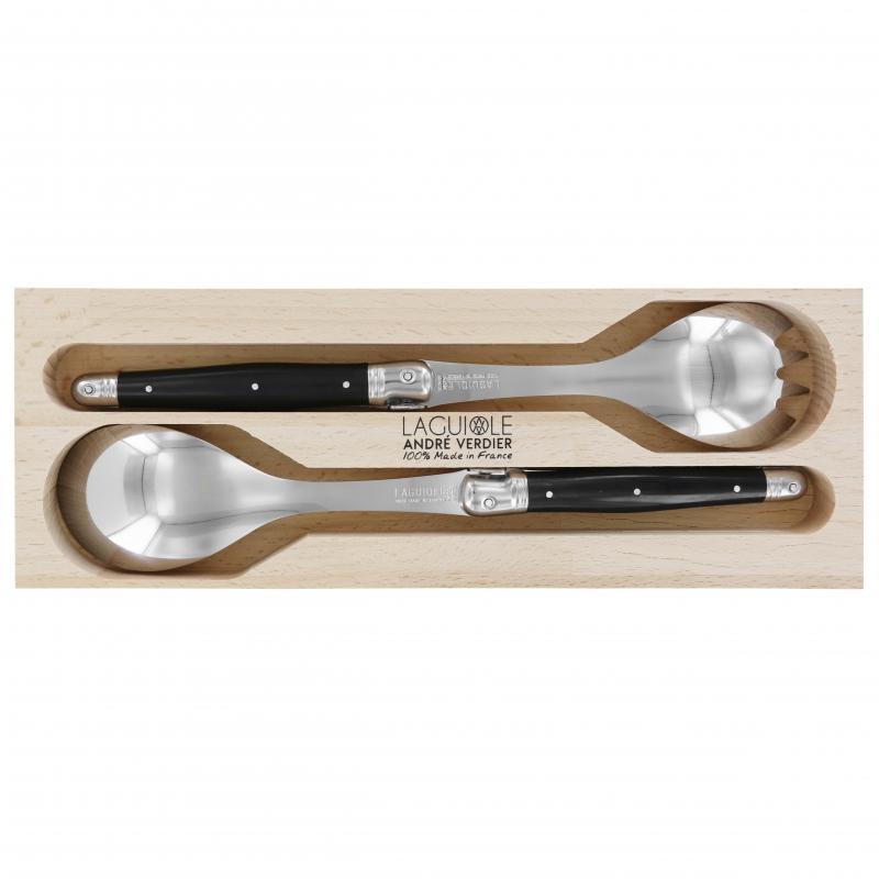 André Verdier Laguiole Debutant Black Salad Set | 2 Piece