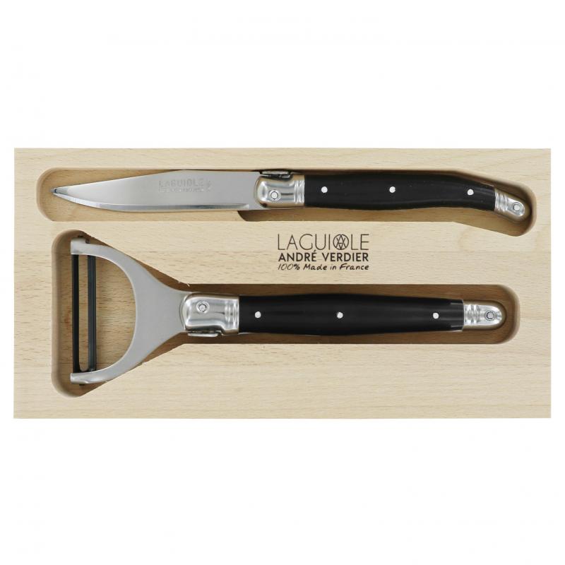 André Verdier Laguiole Debutant Black Preparation Set | 2 Piece