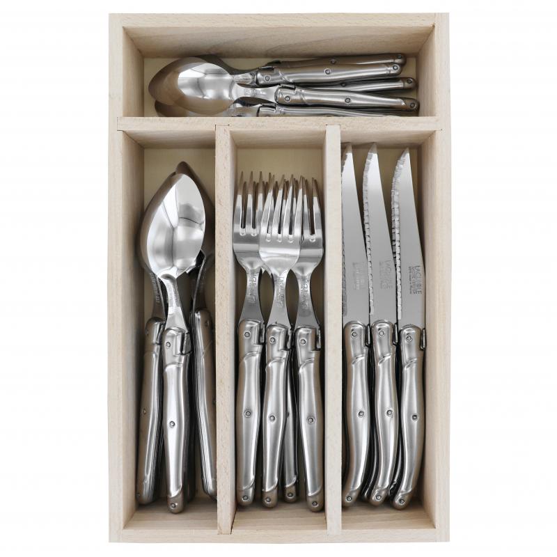 André Verdier Laguiole Debutant Inox Cutlery Set with Tray | 24 Piece