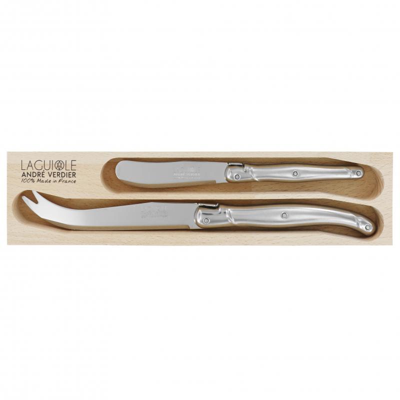André Verdier Laguiole Debutant Inox Cheese Set | 2 Piece