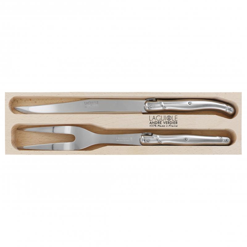 André Verdier Laguiole Debutant Inox Carving Set | 2 Piece