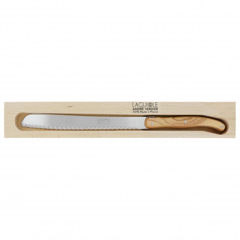 André Verdier Laguiole Debutant Olive Wood Bread Knife | 1 Piece
