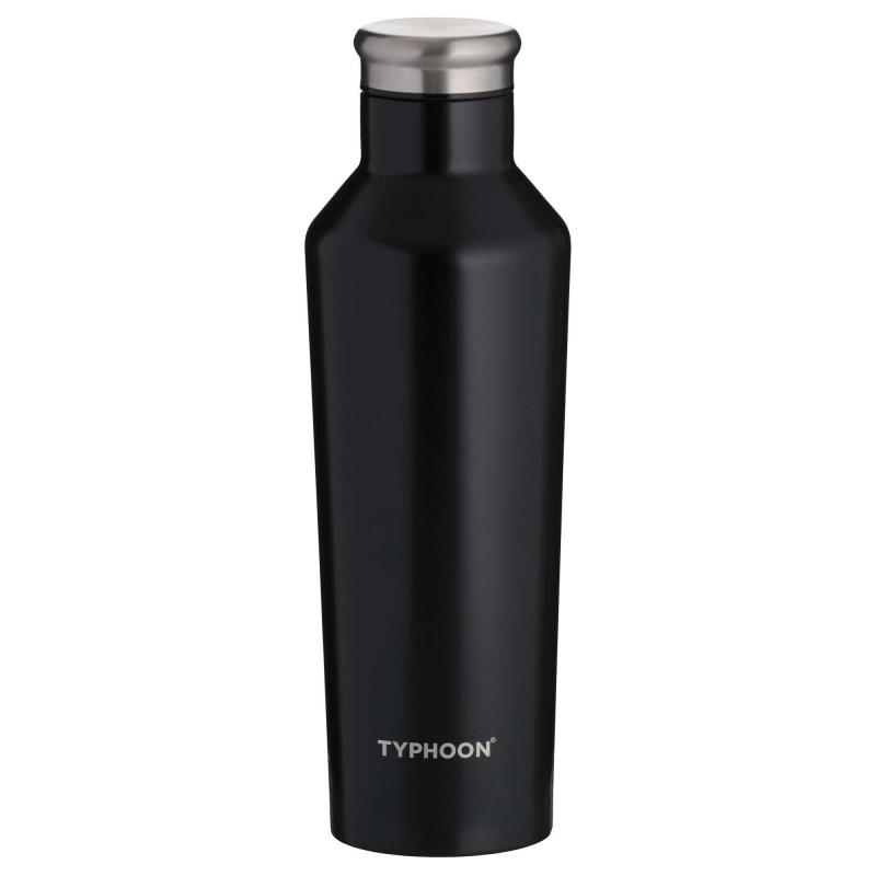 Typhoon Pure Black Bottle 500ml Stainless Steel