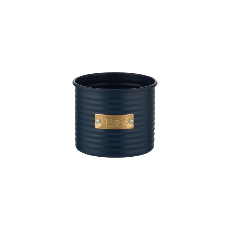 Pot à Ustensiles Carré Typhoon Otto - Blanc Avec Badge Doré | Capacité 1,5 L | Pour Plan De Travail