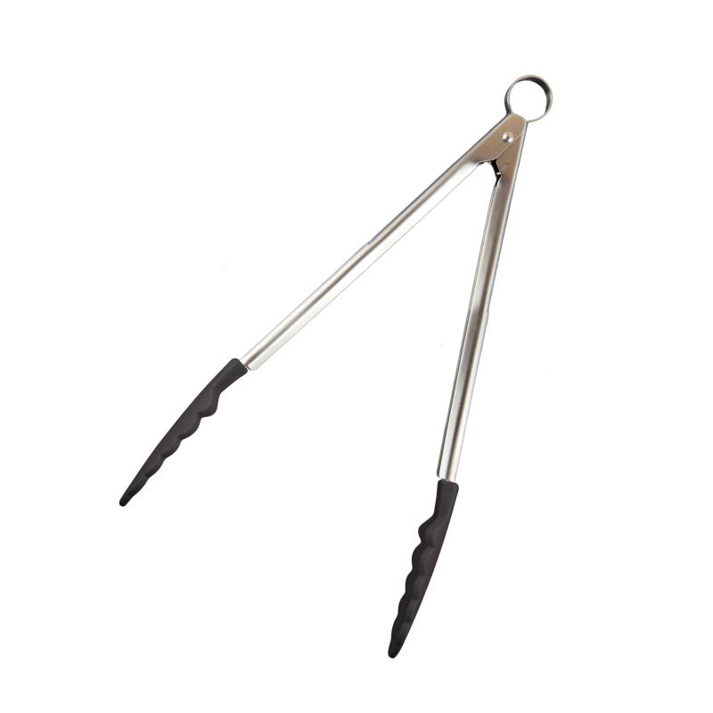 Cuisipro Silicone Locking Tongs | 24cm Black