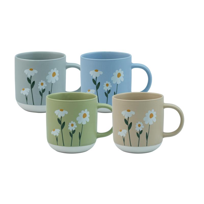 Bundanoon Classic Mug Daisy 365ml | Set of 4