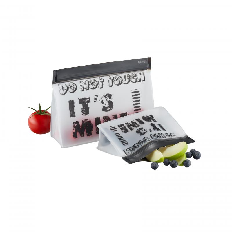 GEFU ZIPZIP SNACK BAG SET 2-PART 350ml/1000ml Plastic