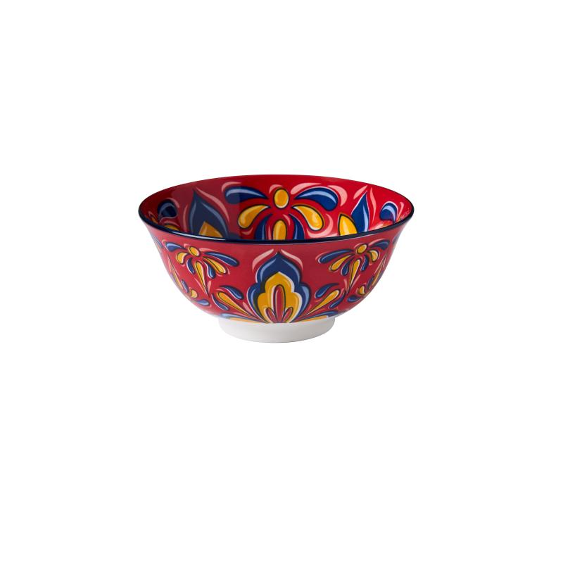Wilkie Brothers Glazed Porcelain Bowl 15cm | Fiesta Red