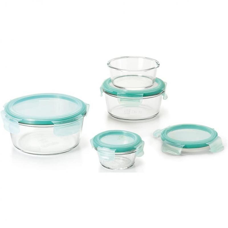 OXO Good Grips Smart Seal Glass Round Containers | Set of 4