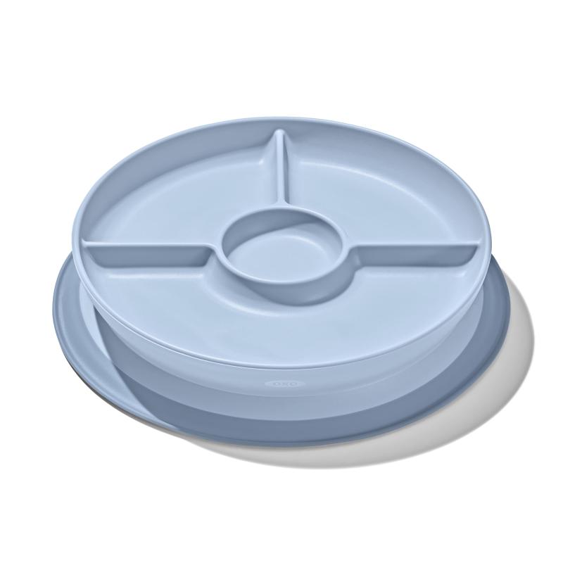 Oxo Tot Stick & Stay Kids Suction Divided Plate | Dusk