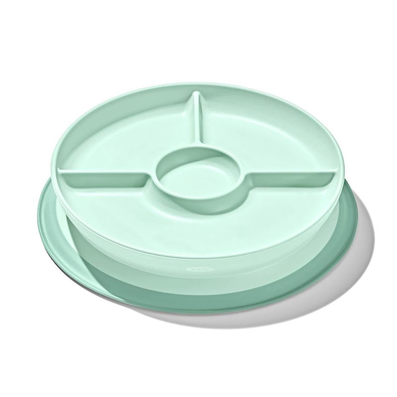 Oxo Tot Stick & Stay Kids Suction Divided Plate | Opal