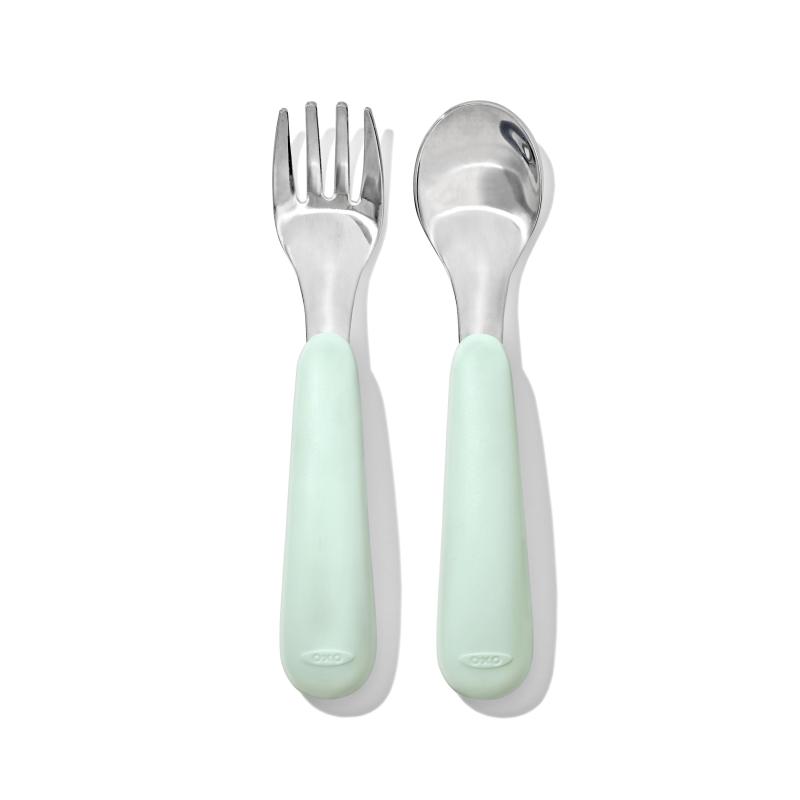 Oxo Tot Kids Fork & Spoon Set | Opal