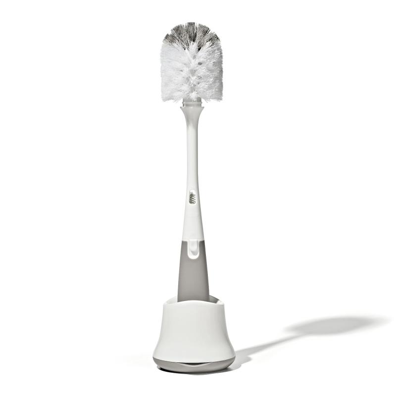 Oxo Tot Bottle Brush with Detail Cleaner & Stand | Pebble