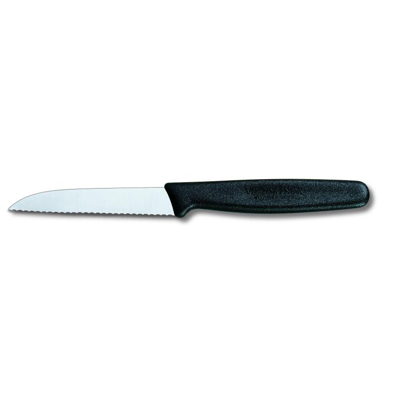 Victorinox Paring Knife Blade Wavy Edge Nylon 8cm | Black
