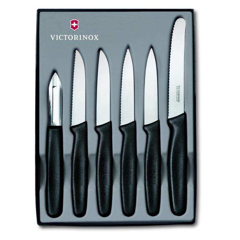Victorinox Paring Knife Set 6 Piece Nylon | Black
