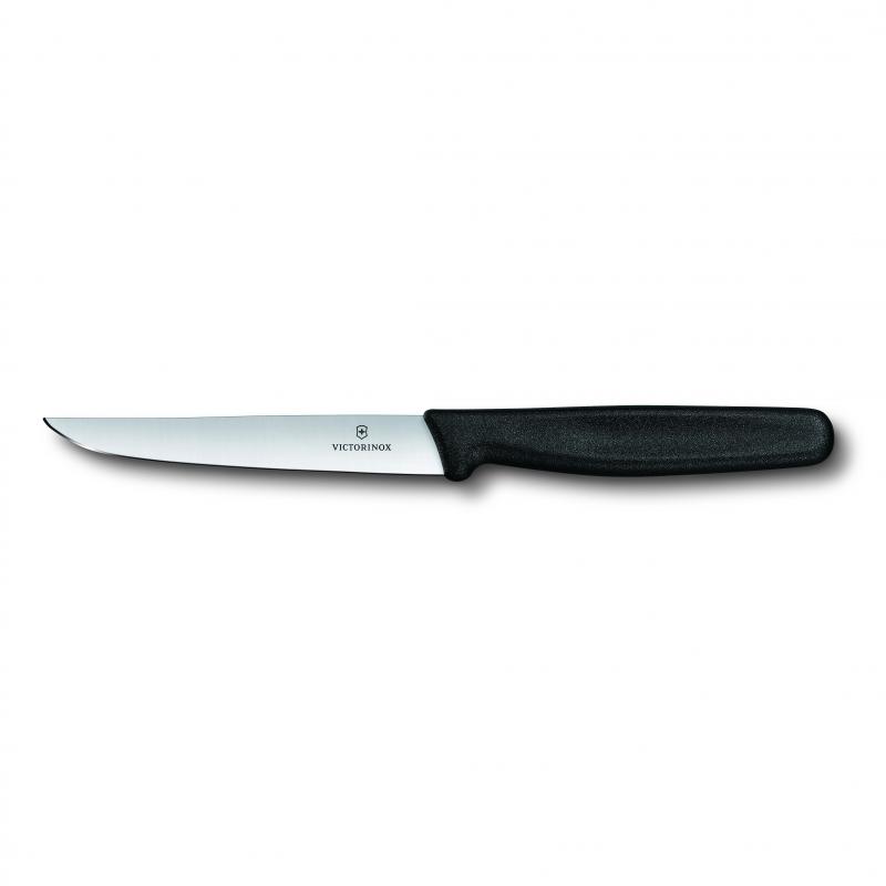 Victorinox Steak Knife Pointed Tip Smooth Edge 11cm | Black