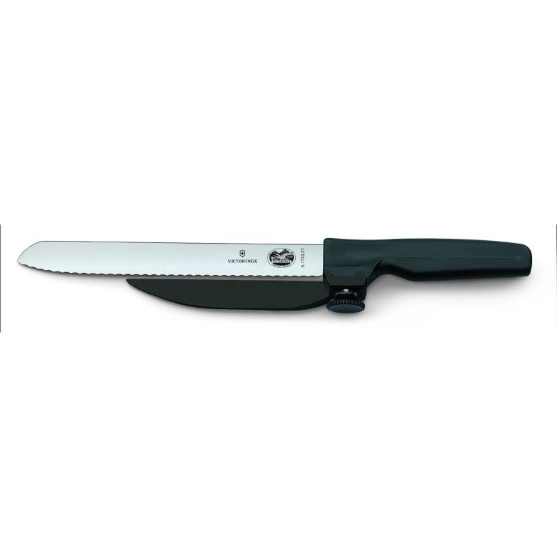 Victorinox Dux Knife Left Hand Adjustable Guide Serrated 21cm - Black