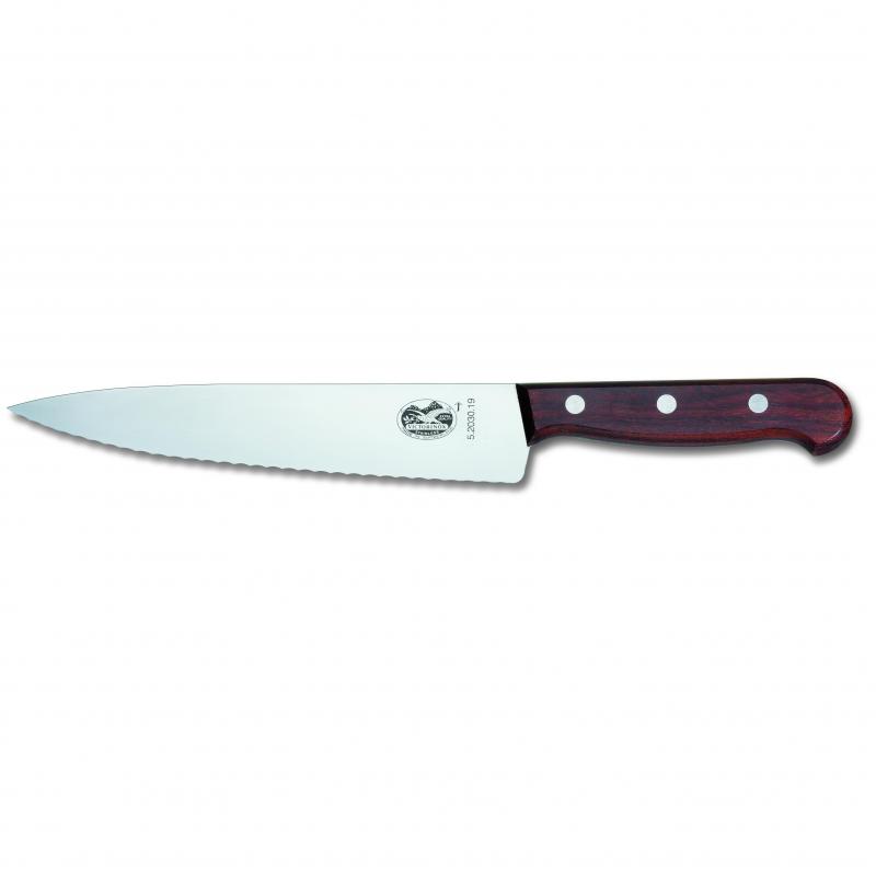 Victorinox Cooks Carving Knife Wavy Edge 22cm | Rosewood