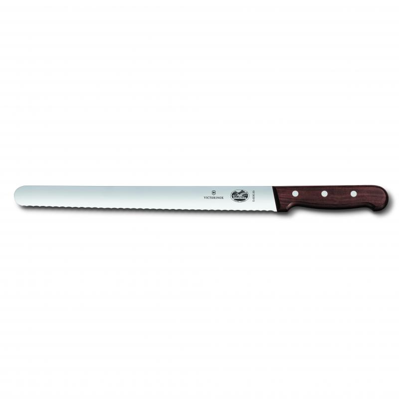 Victorinox Slicing Knife Round Wavy Edge 36cm | Rosewood