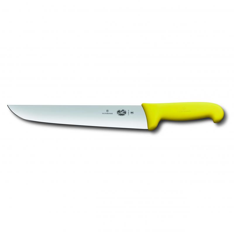 Victorinox Butchers Knife Straight Back Blade Fibrox 20cm | Yellow