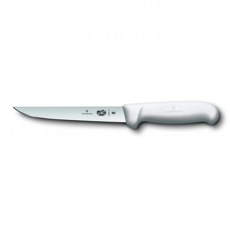 Victorinox Boning Knife Straight Wide Blade Fibrox 15cm | White