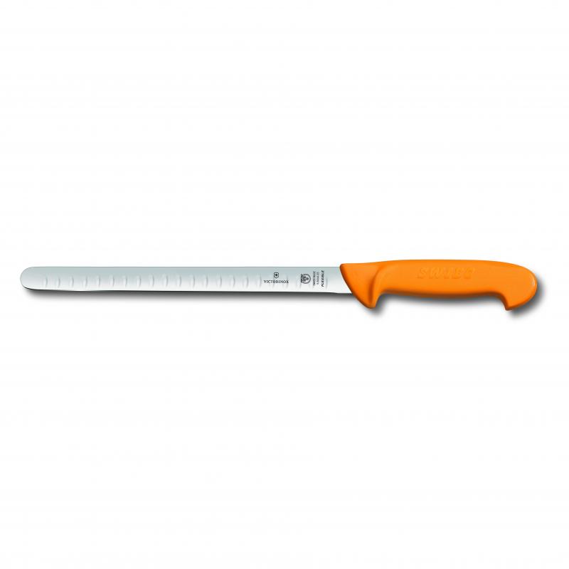 Victorinox Swibo Salmon Knife Fluted Flexible Blade 25cm | Yellow