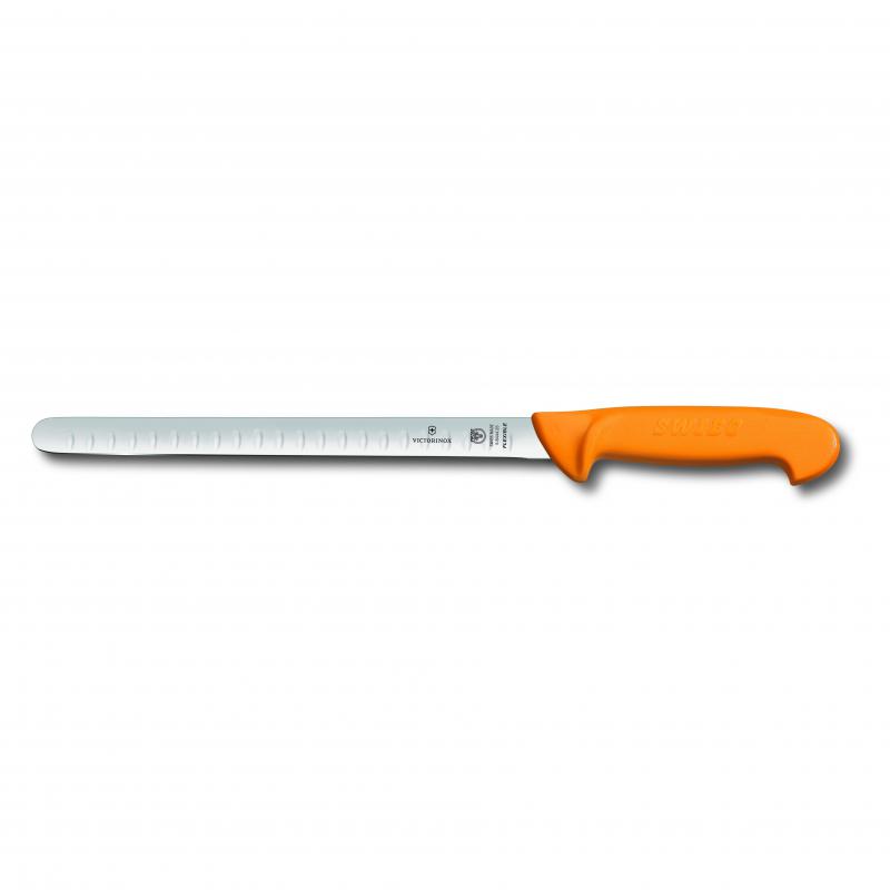 Victorinox Swibo Salmon Knife,30cm Fluted Flexible Blade - Yellow