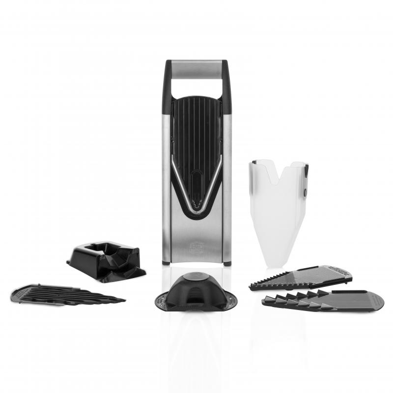 Borner Power Slicer V6 Pro Set + Docking Set | Black Stainless Steel 