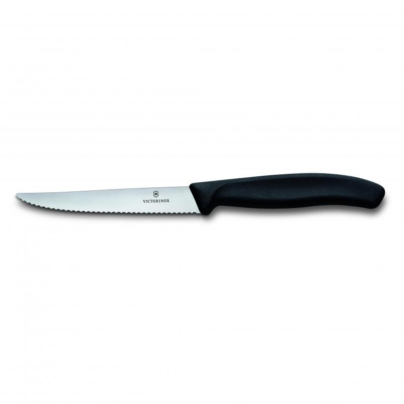 Victorinox Professional Steak Knife Wavy Edge Pointed | Black