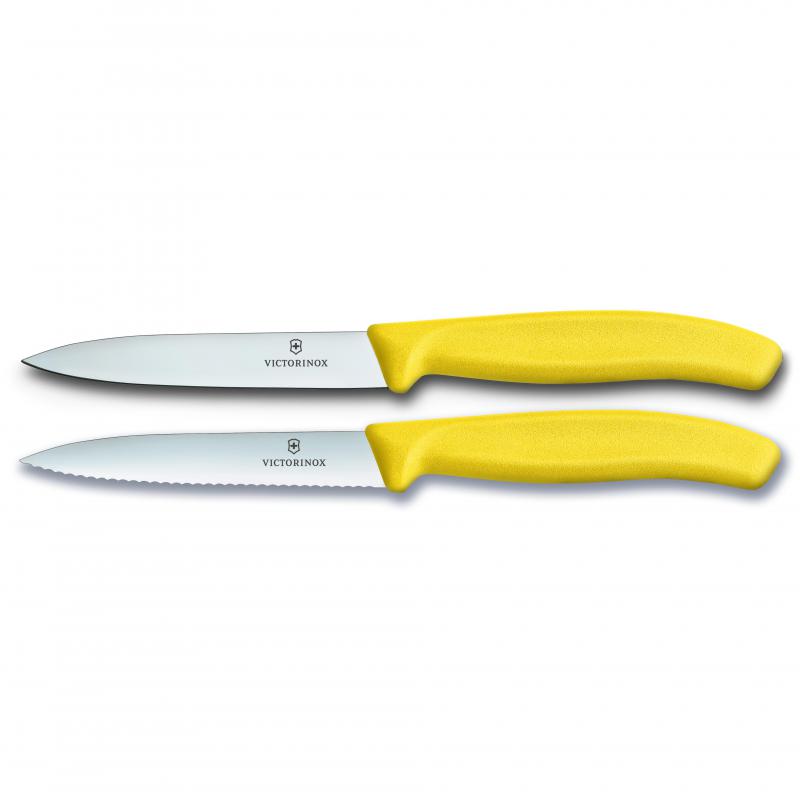 Victorinox 2 Piece Swiss classic Paring Knife Set - Yellow - 6.7796.L8B