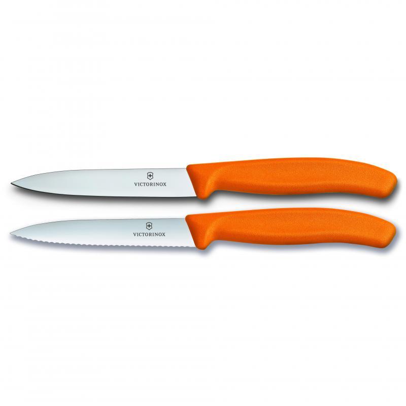 Victorinox 2 Piece Swiss classic Paring Knife Set - Orange - 6.7796.L9B