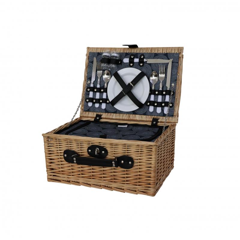 Avanti 2 Person Picnic Basket Dot Circles