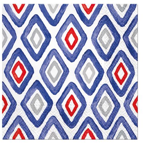 Paw Lunch Napkins 33cm Pack of 20 | 3 Ply | Watercolor Rhombus