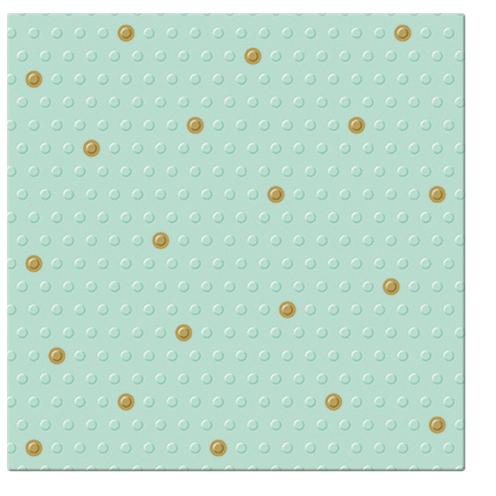 Paw Lunch Napkins 33cm Pack of 20 | 3 Ply | Inspo Dot Mint