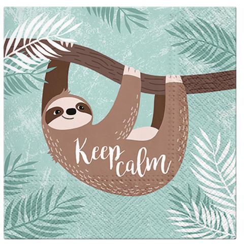 Paw Lunch Napkins 33cm Pack of 20 | 3 Ply | Keep Calm