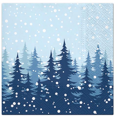 Paw Lunch Napkins 33cm Pack of 20 | 3 Ply | Lovely Poinsettia
